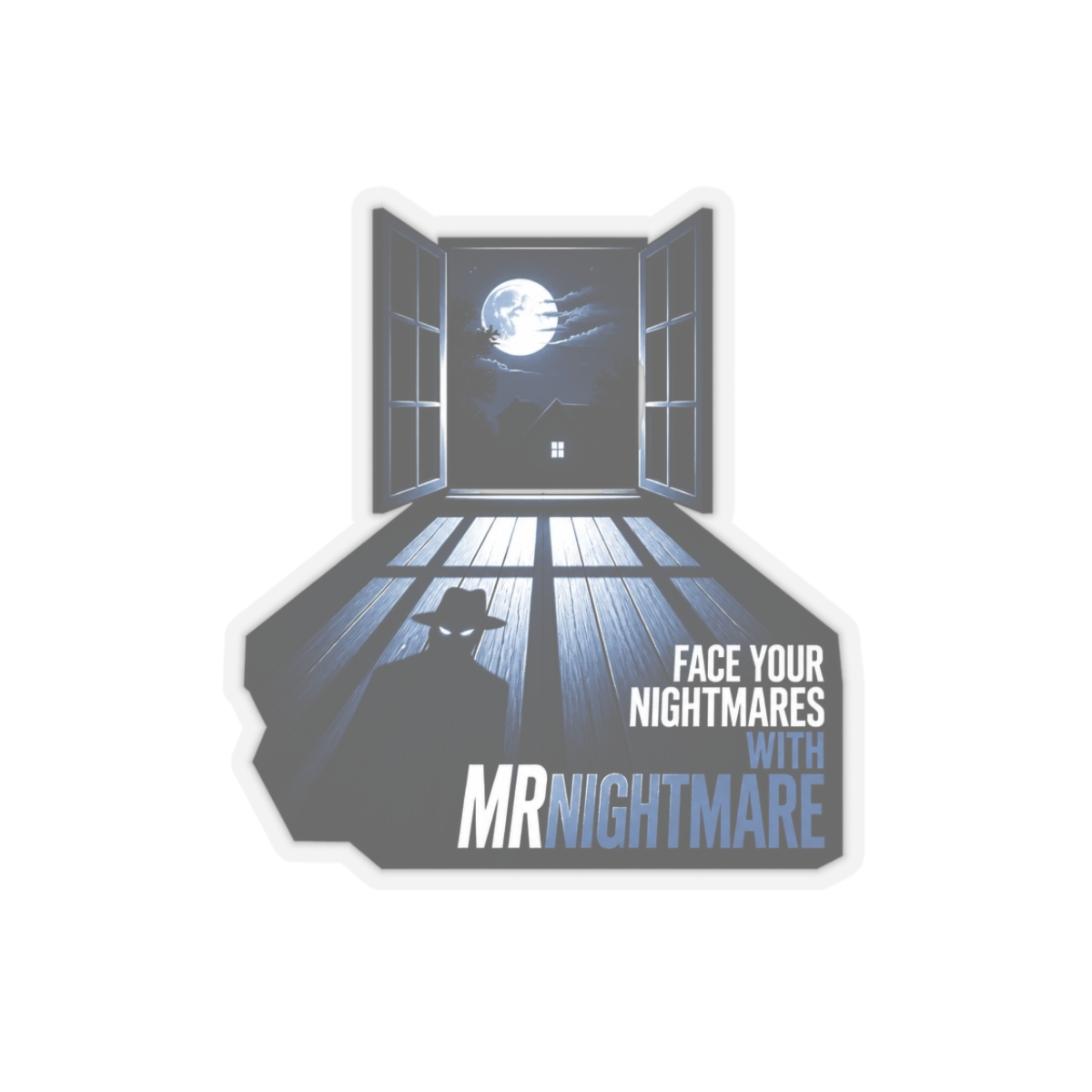 MrNightmare "Face Your Nightmares with MrNightmare" Sticker - alternate angle 4, merchandise