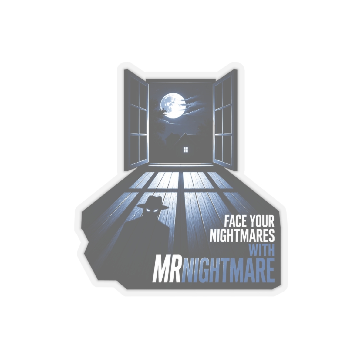 MrNightmare "Face Your Nightmares with MrNightmare" Sticker - alternate angle 2, merchandise
