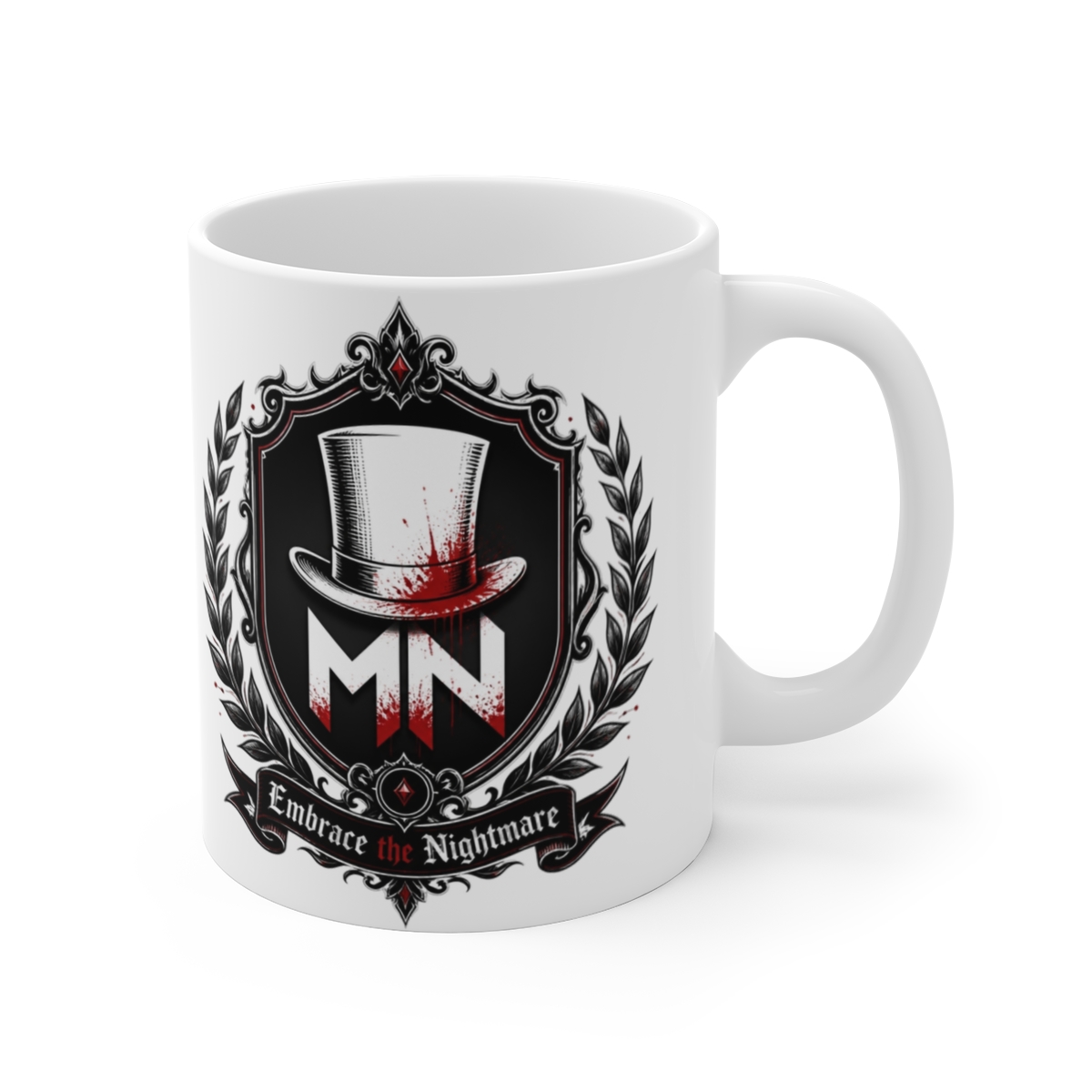 MrNightmare "Embrace the Nightmare" White Mug