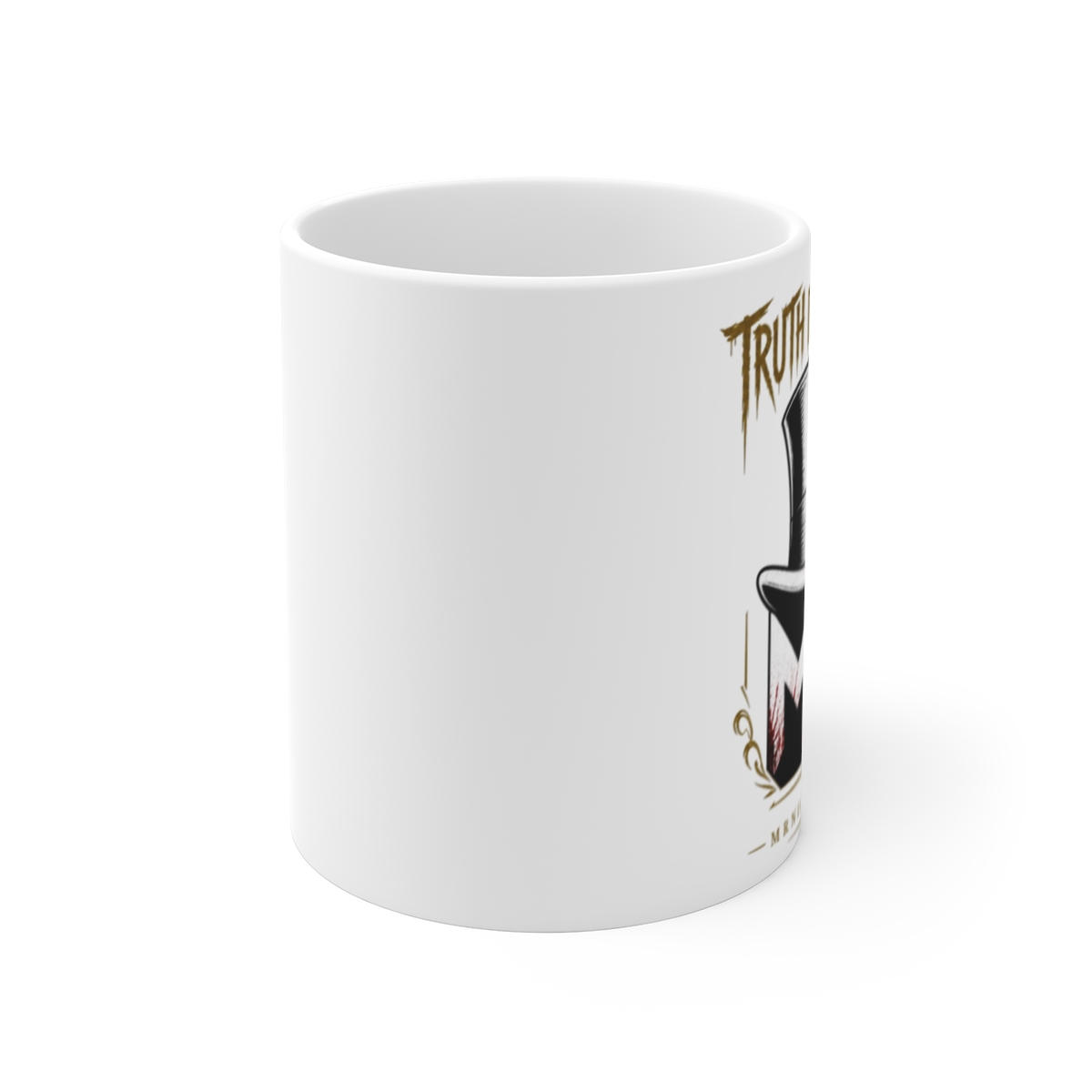 MrNightmare "Truth is Scarier" White Mug - alternate angle 1, merchandise