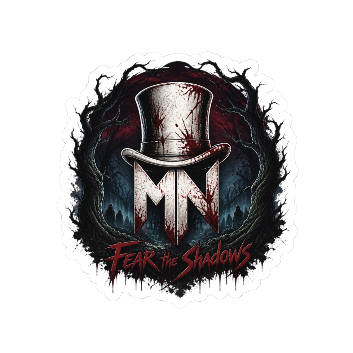 MrNightmare "Fear the Shadows" Sticker - alternate angle 1, merchandise