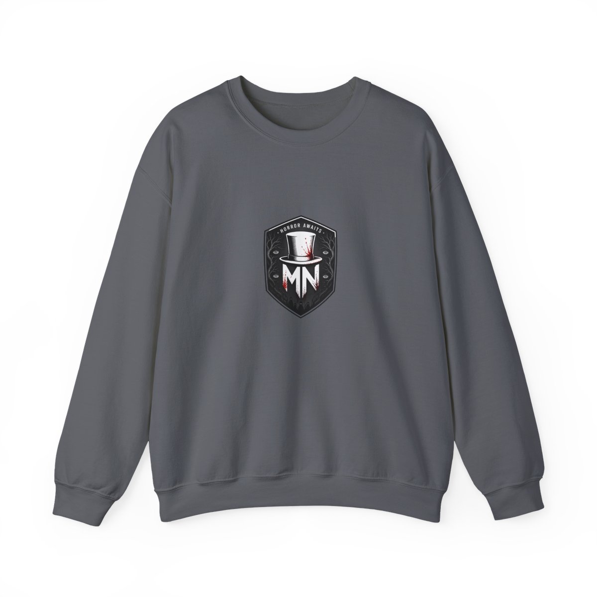 MrNightmare "Horror Awaits" Crewneck - alternate angle 5, merchandise