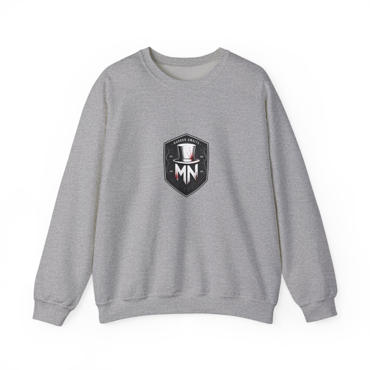 MrNightmare "Horror Awaits" Crewneck - alternate angle 2, merchandise