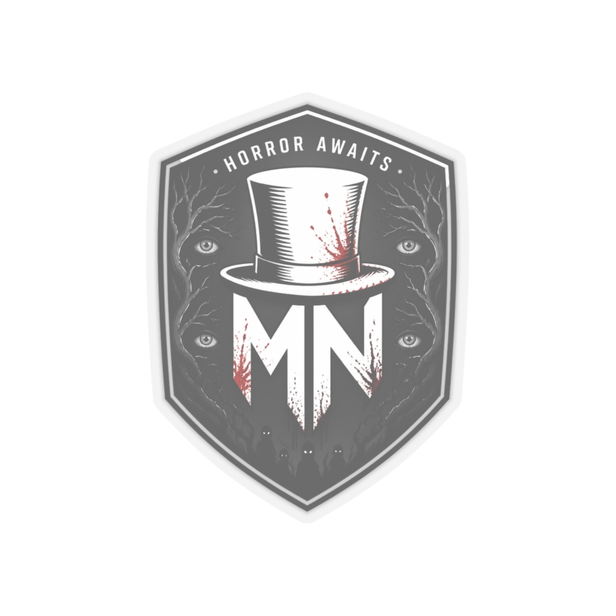 MrNightmare "Horror Awaits" Sticker - alternate angle 4, merchandise
